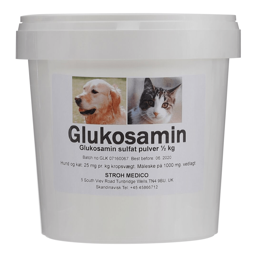 Skråstreg modnes uddanne Veterinær Glukosamin til hunde og katte 0,5kg - Strohmedico.com