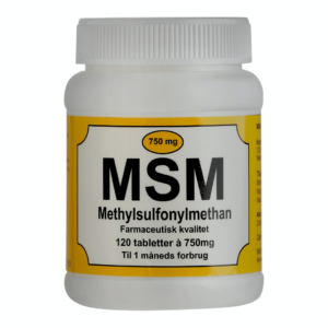 MSM 750 mg tabletter stärker musklerna