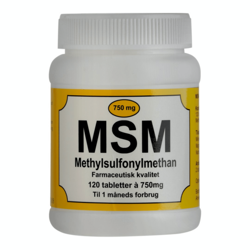 MSM 750 mg tabletter styrker muskler, sener og ledbånd